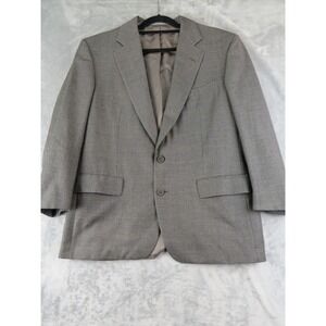 Chester Barrie Savile Row Hand Tailored Wool Cashmere Blazer Grey Plaid 42S